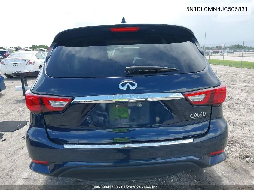 2018 Infiniti Qx60 VIN: 5N1DL0MN4JC506831 Lot: 39942763