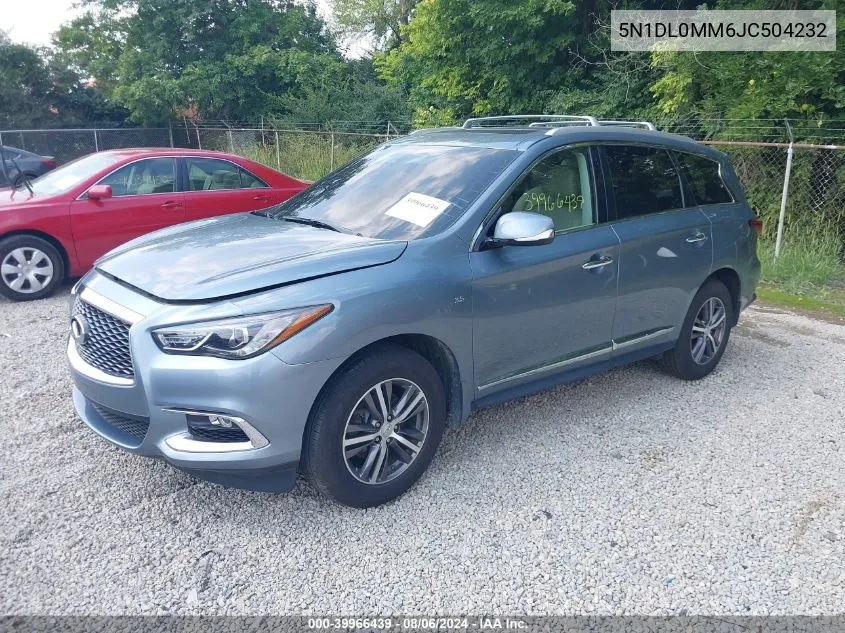 2018 Infiniti Qx60 VIN: 5N1DL0MM6JC504232 Lot: 39966439