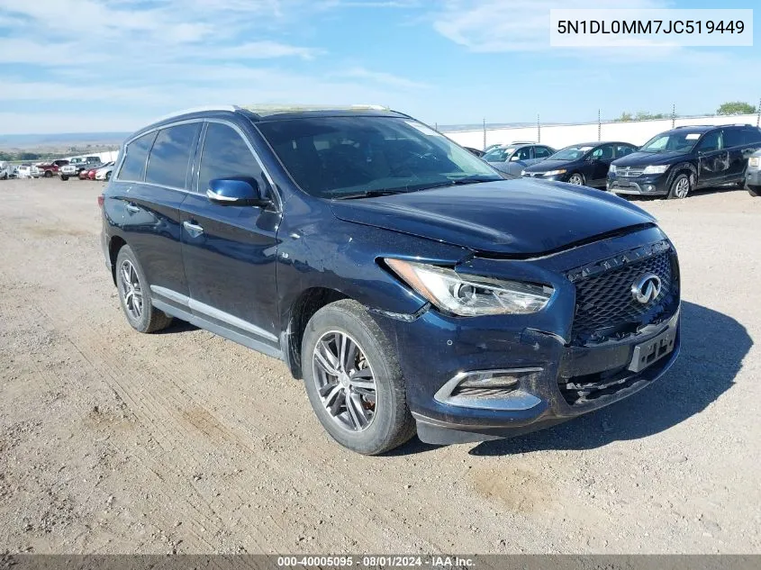 2018 Infiniti Qx60 VIN: 5N1DL0MM7JC519449 Lot: 40005095