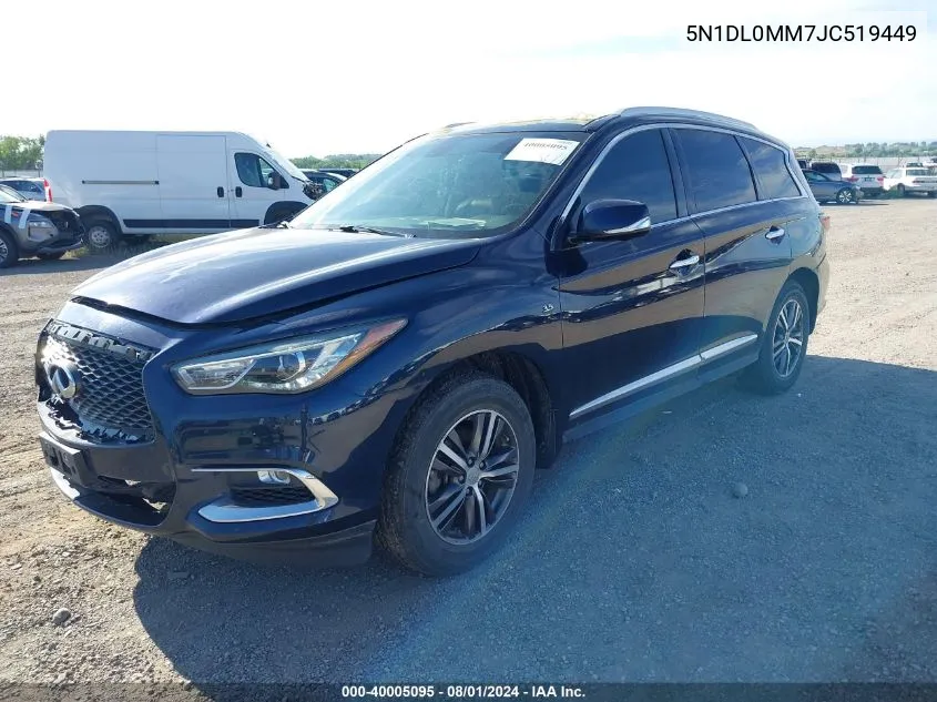 2018 Infiniti Qx60 VIN: 5N1DL0MM7JC519449 Lot: 40005095