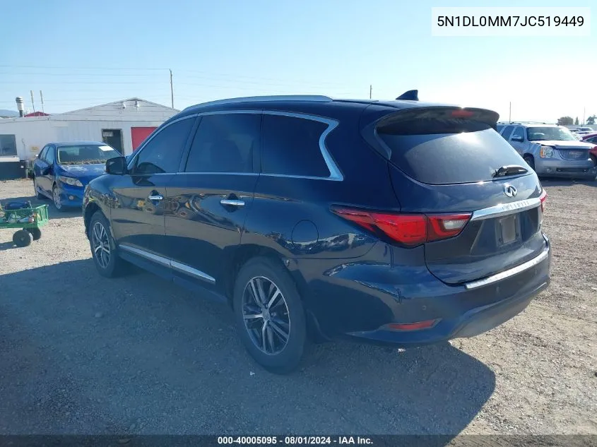 2018 Infiniti Qx60 VIN: 5N1DL0MM7JC519449 Lot: 40005095