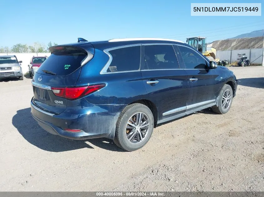 2018 Infiniti Qx60 VIN: 5N1DL0MM7JC519449 Lot: 40005095