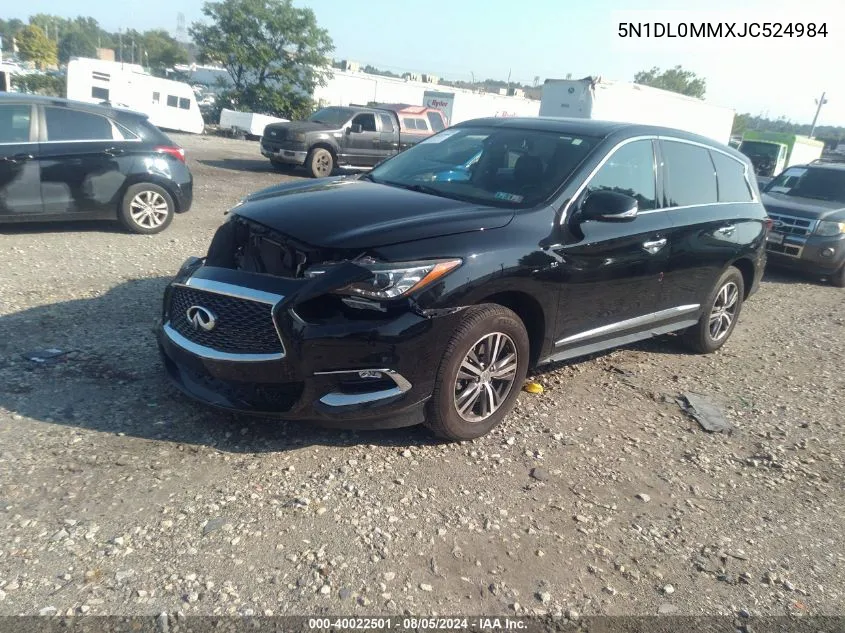 2018 Infiniti Qx60 VIN: 5N1DL0MMXJC524984 Lot: 40022501