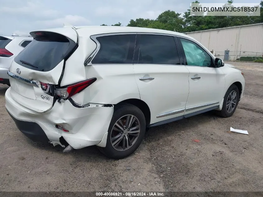 2018 Infiniti Qx60 VIN: 5N1DL0MMXJC518537 Lot: 40086921