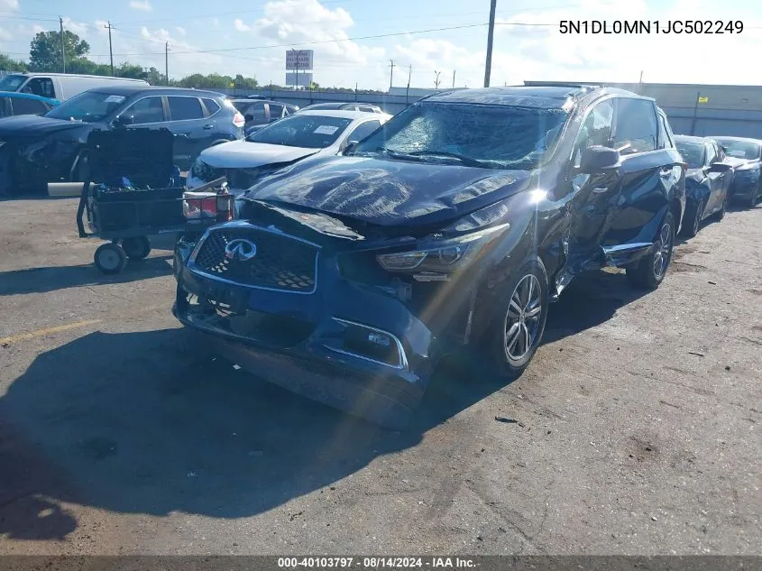 2018 Infiniti Qx60 VIN: 5N1DL0MN1JC502249 Lot: 40103797