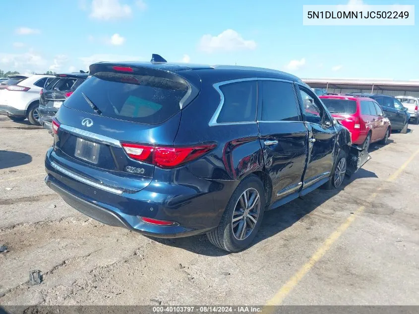 2018 Infiniti Qx60 VIN: 5N1DL0MN1JC502249 Lot: 40103797