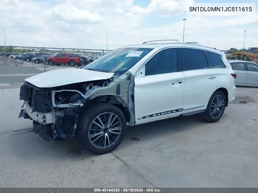 2018 Infiniti Qx60 VIN: 5N1DL0MN1JC511615 Lot: 40144320