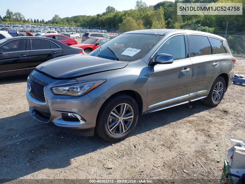 2018 Infiniti Qx60 VIN: 5N1DL0MM1JC524758 Lot: 40302312