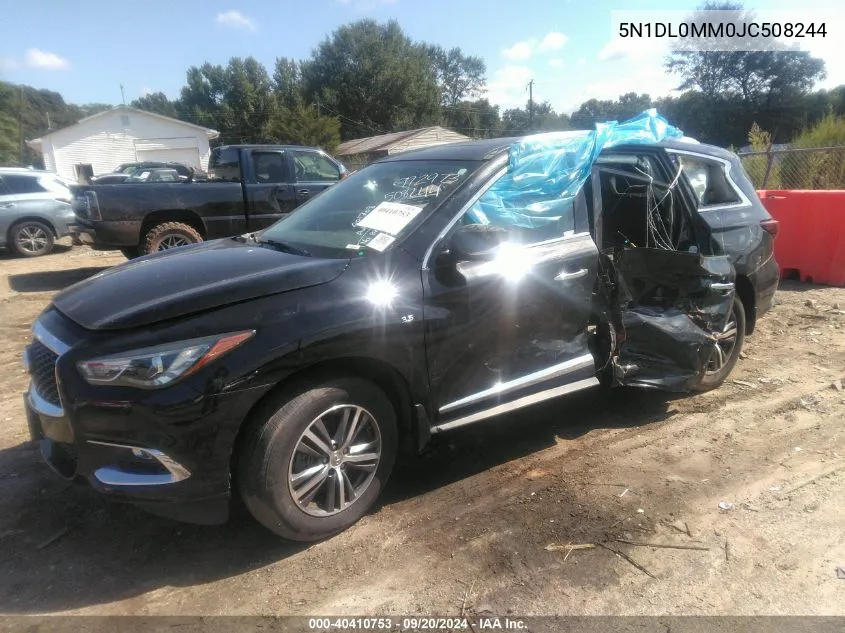 2018 Infiniti Qx60 VIN: 5N1DL0MM0JC508244 Lot: 40410753