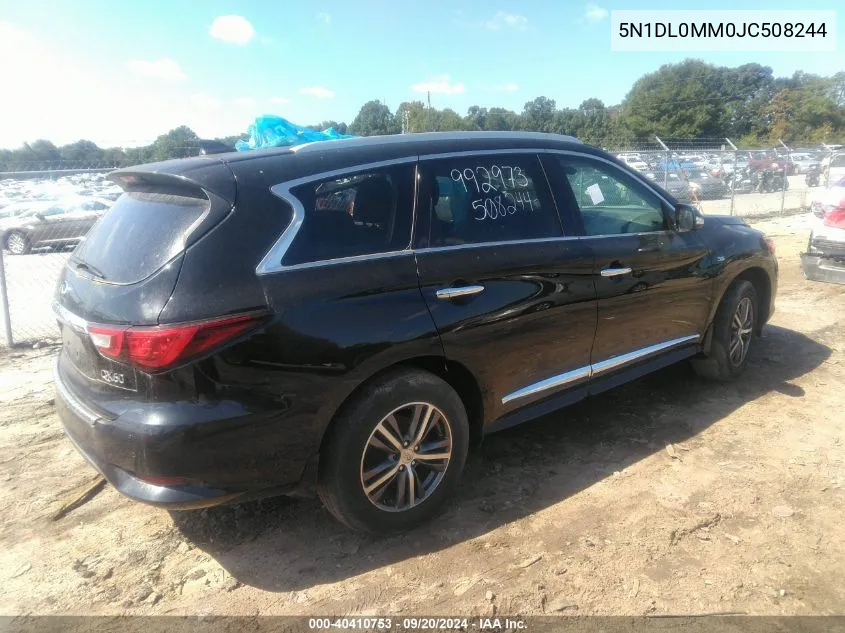 2018 Infiniti Qx60 VIN: 5N1DL0MM0JC508244 Lot: 40410753