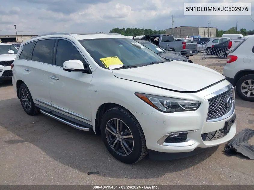 2018 Infiniti Qx60 VIN: 5N1DL0MNXJC502976 Lot: 40415431