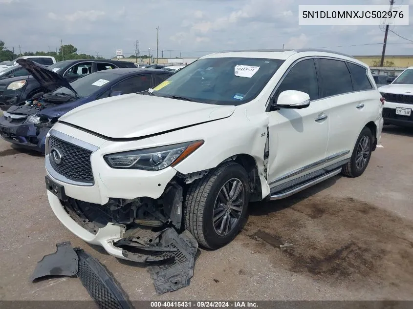 2018 Infiniti Qx60 VIN: 5N1DL0MNXJC502976 Lot: 40415431