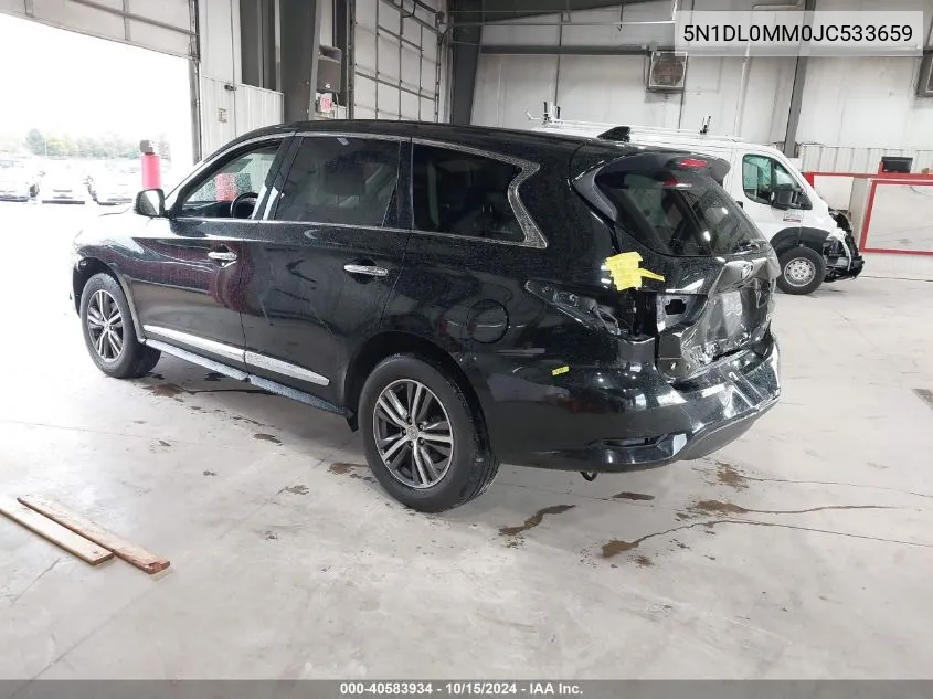 2018 Infiniti Qx60 VIN: 5N1DL0MM0JC533659 Lot: 40583934