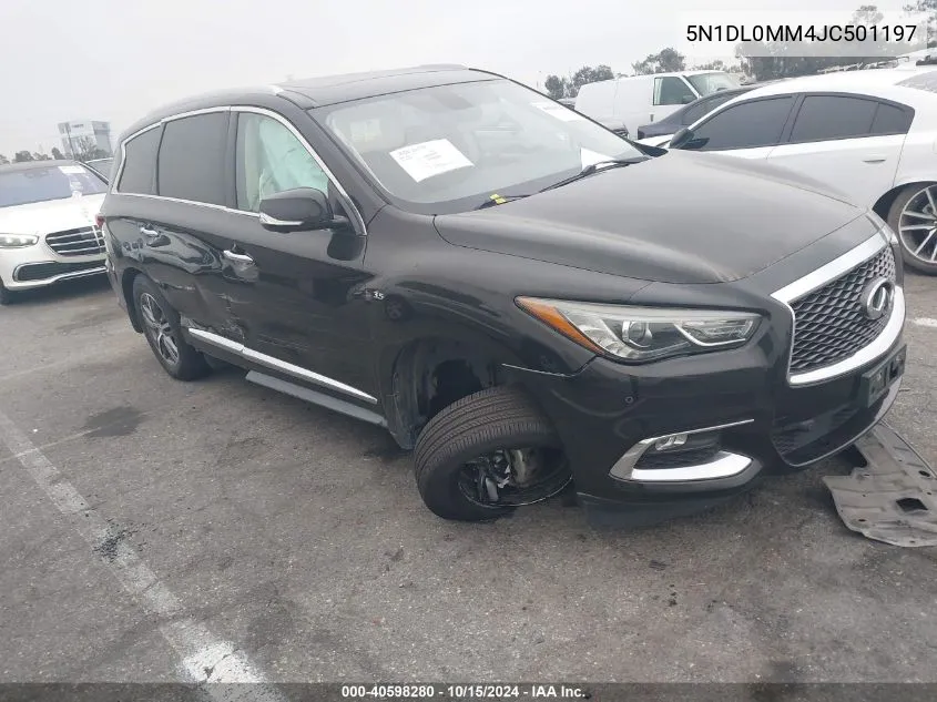 2018 Infiniti Qx60 VIN: 5N1DL0MM4JC501197 Lot: 40598280