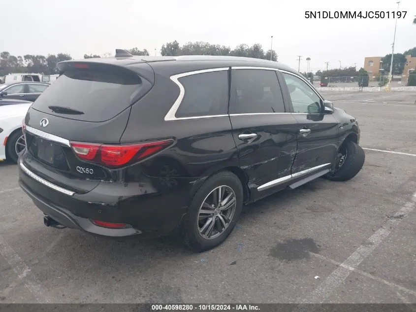 2018 Infiniti Qx60 VIN: 5N1DL0MM4JC501197 Lot: 40598280