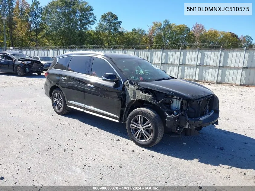 2018 Infiniti Qx60 VIN: 5N1DL0MNXJC510575 Lot: 40638378