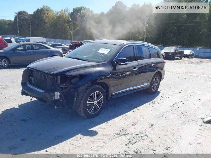 2018 Infiniti Qx60 VIN: 5N1DL0MNXJC510575 Lot: 40638378