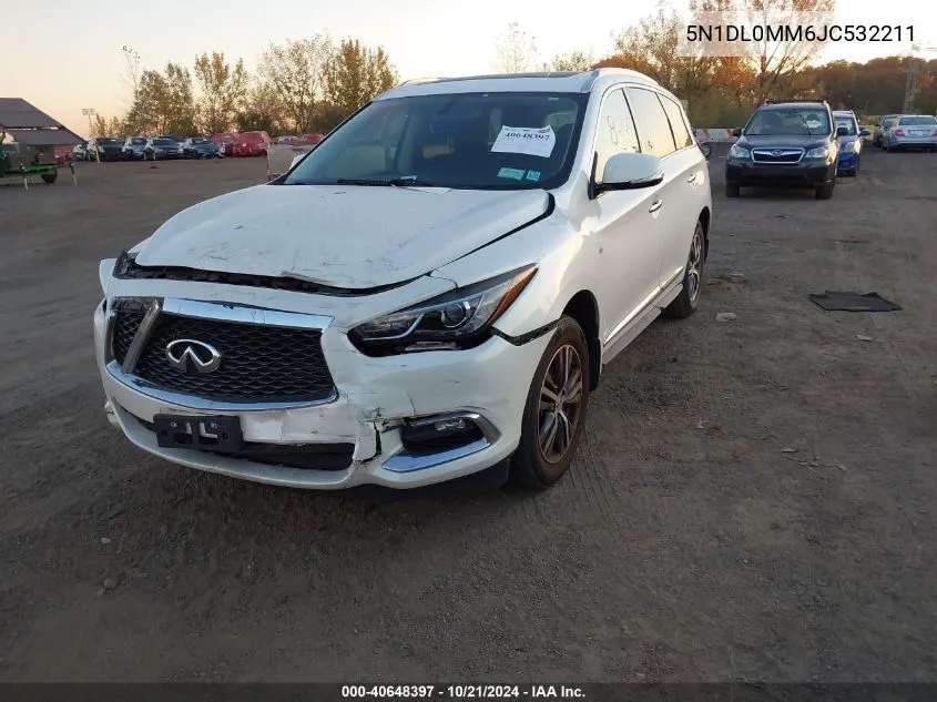 2018 Infiniti Qx60 VIN: 5N1DL0MM6JC532211 Lot: 40648397