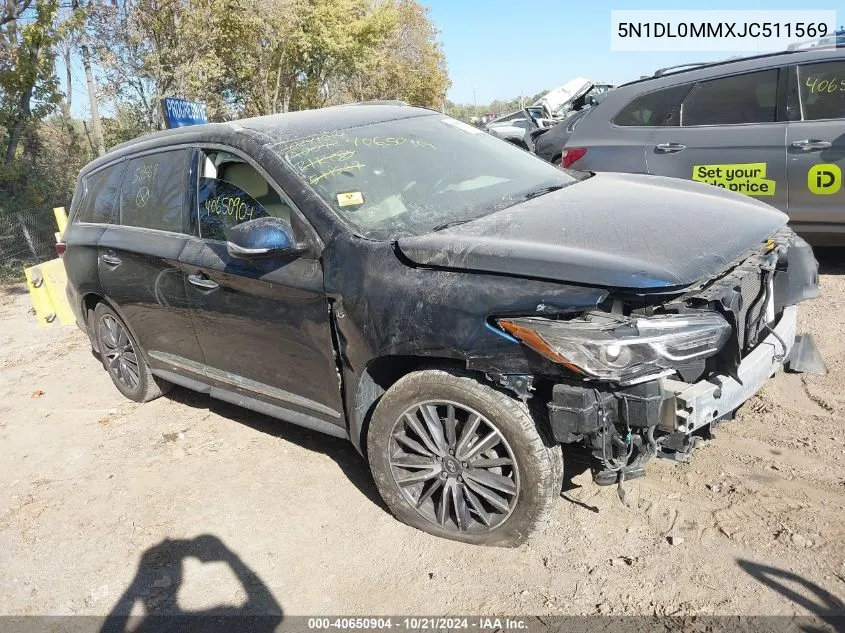 2018 Infiniti Qx60 VIN: 5N1DL0MMXJC511569 Lot: 40650904