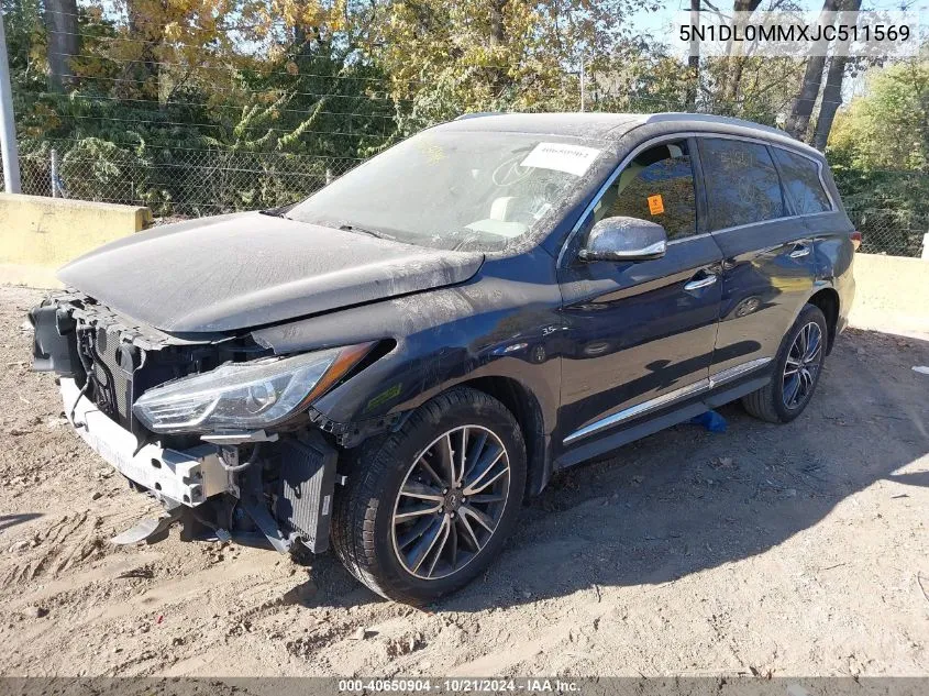 2018 Infiniti Qx60 VIN: 5N1DL0MMXJC511569 Lot: 40650904