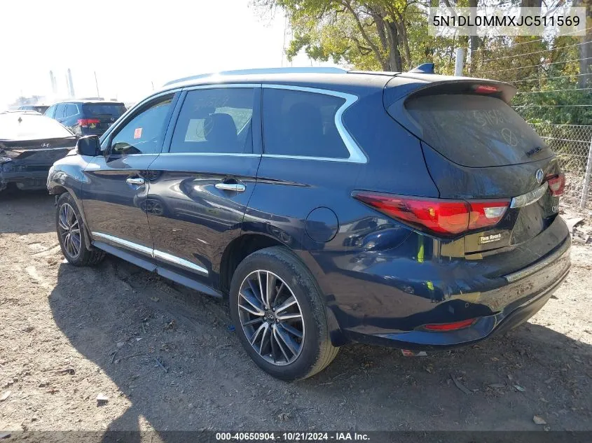 2018 Infiniti Qx60 VIN: 5N1DL0MMXJC511569 Lot: 40650904