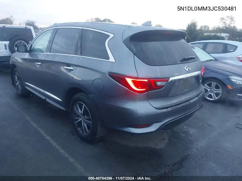 2018 Infiniti Qx60 VIN: 5N1DL0MM3JC530481 Lot: 40784396