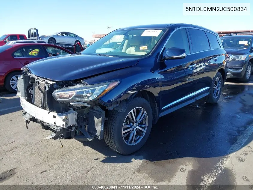 2018 Infiniti Qx60 VIN: 5N1DL0MN2JC500834 Lot: 40828841