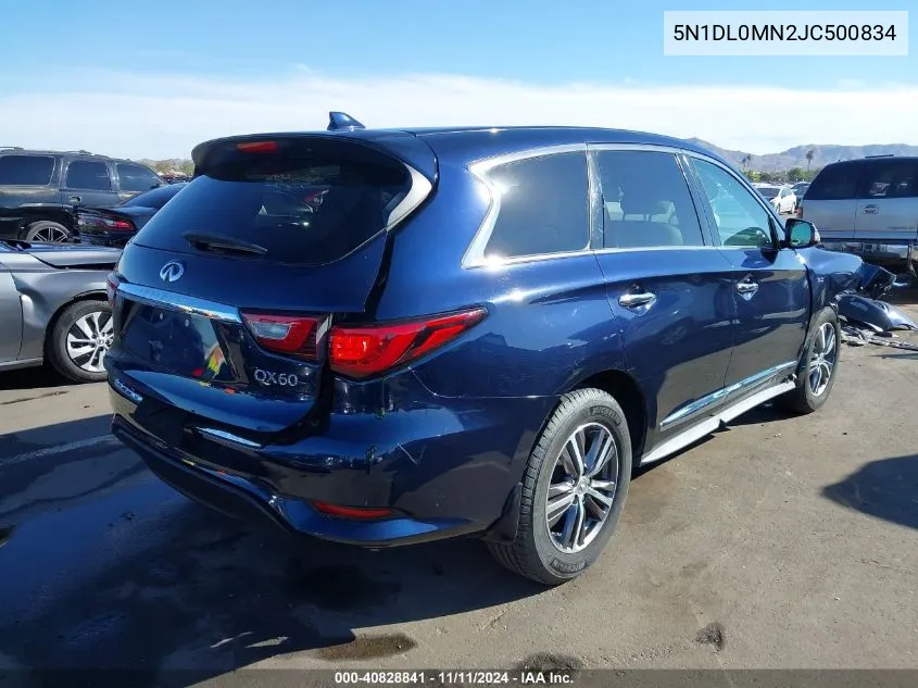 2018 Infiniti Qx60 VIN: 5N1DL0MN2JC500834 Lot: 40828841