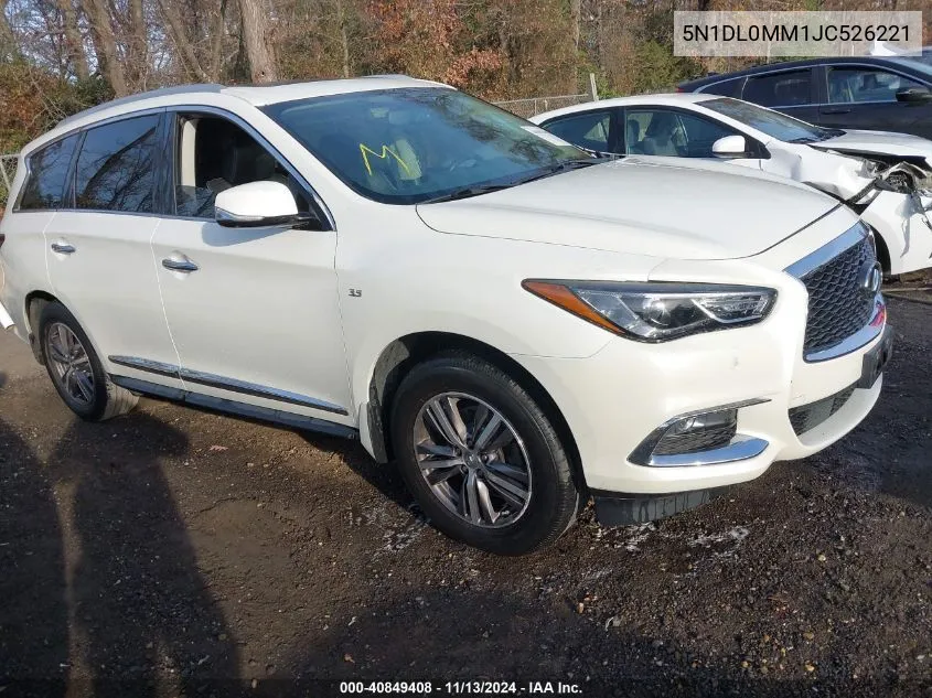 2018 Infiniti Qx60 VIN: 5N1DL0MM1JC526221 Lot: 40849408