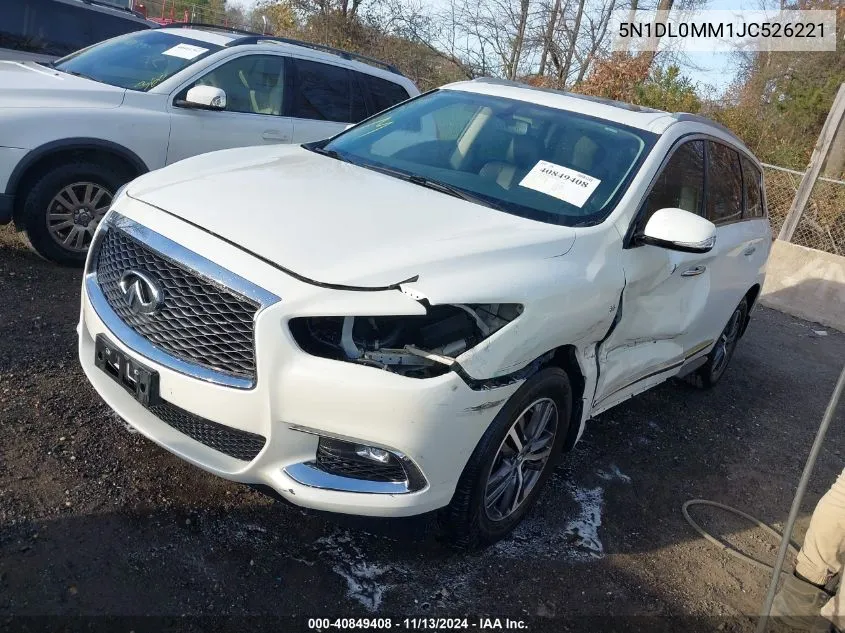 2018 Infiniti Qx60 VIN: 5N1DL0MM1JC526221 Lot: 40849408