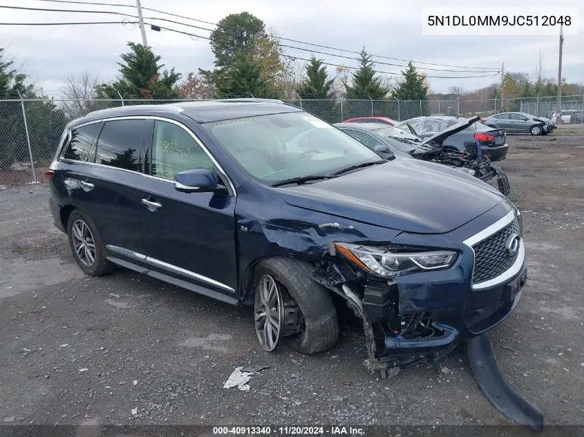 2018 Infiniti Qx60 VIN: 5N1DL0MM9JC512048 Lot: 40913340