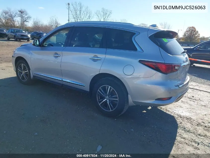 2018 Infiniti Qx60 VIN: 5N1DL0MM9JC526063 Lot: 40917834