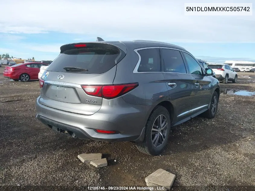 5N1DL0MMXKC505742 2019 Infiniti Qx60