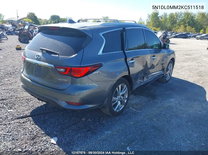 2019 Infiniti Qx60 VIN: 5N1DL0MM2KC511518 Lot: 12107575