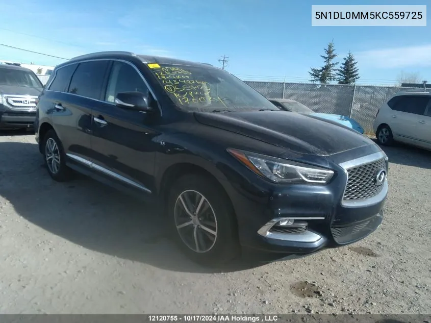 2019 Infiniti Qx60 VIN: 5N1DL0MM5KC559725 Lot: 12120755