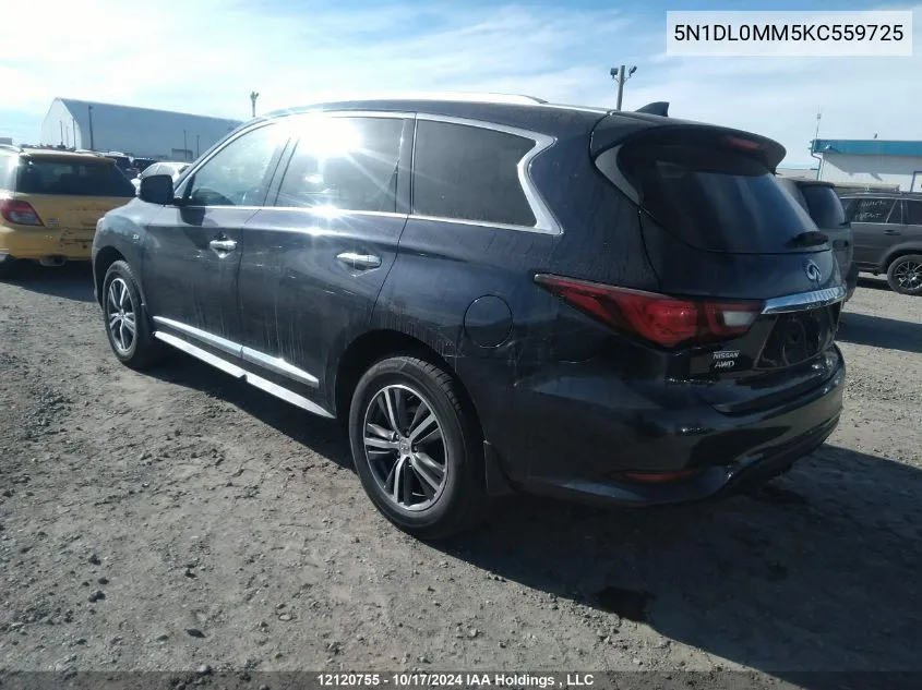 2019 Infiniti Qx60 VIN: 5N1DL0MM5KC559725 Lot: 12120755