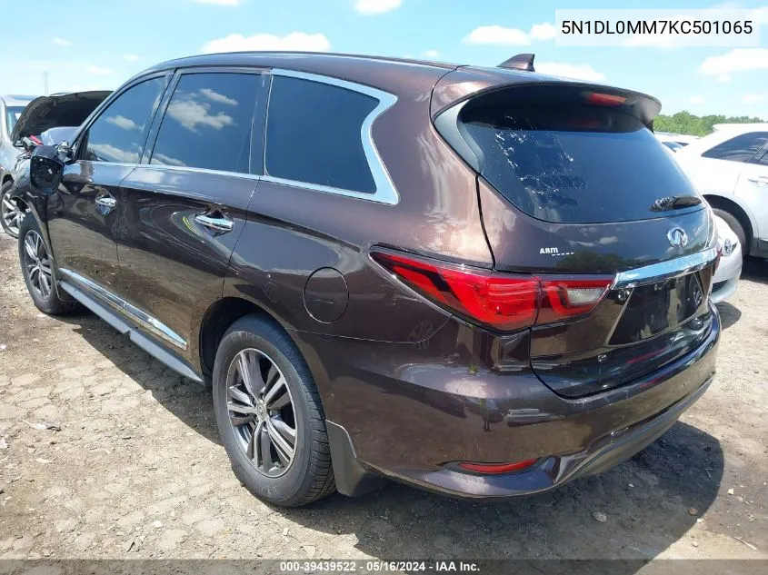 2019 Infiniti Qx60 Pure VIN: 5N1DL0MM7KC501065 Lot: 39439522