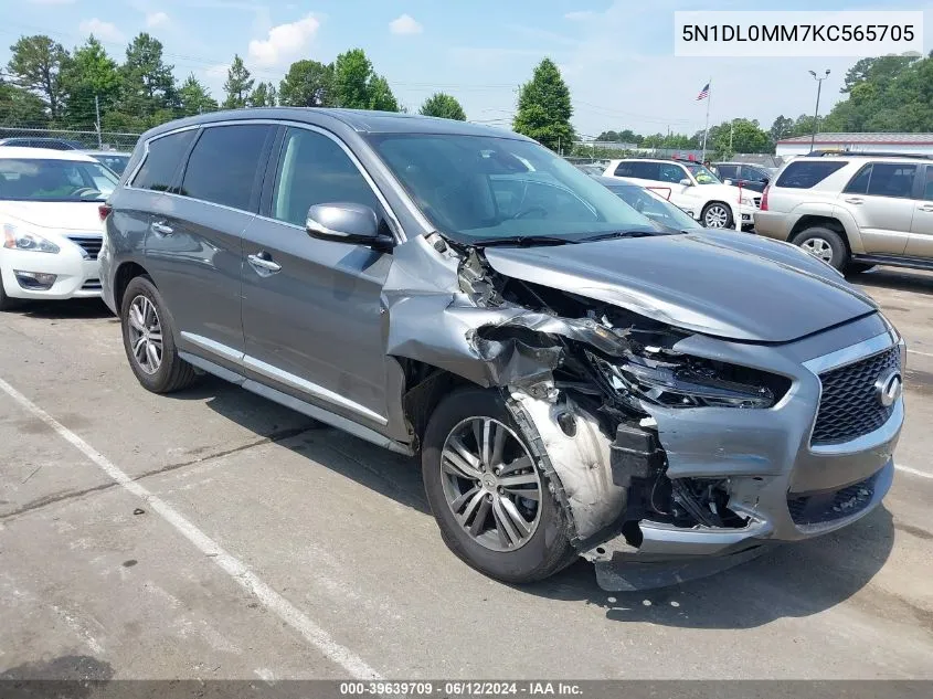 2019 Infiniti Qx60 Pure VIN: 5N1DL0MM7KC565705 Lot: 39639709