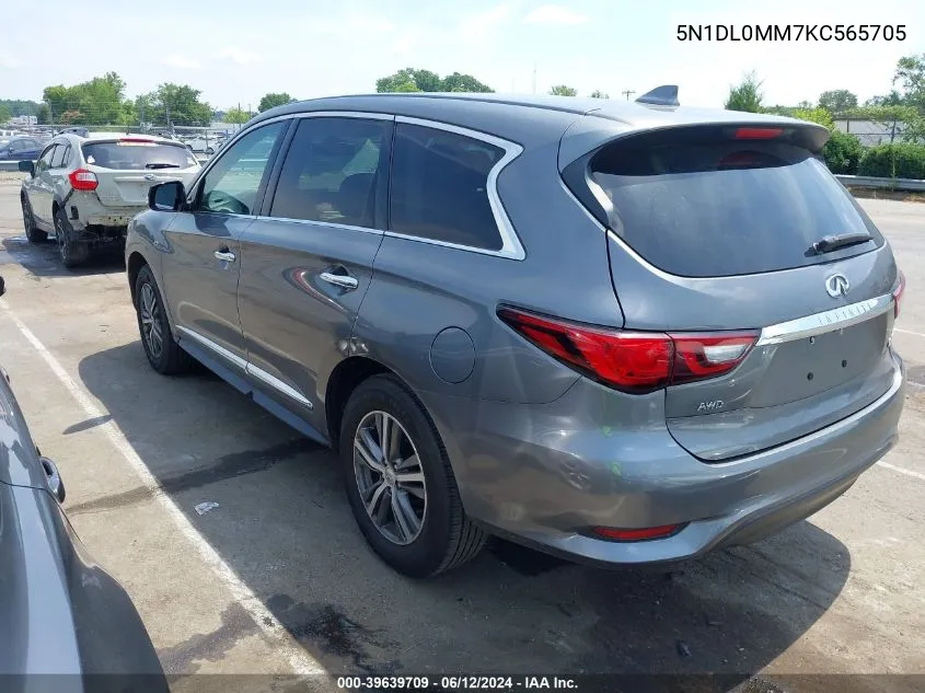 2019 Infiniti Qx60 Pure VIN: 5N1DL0MM7KC565705 Lot: 39639709