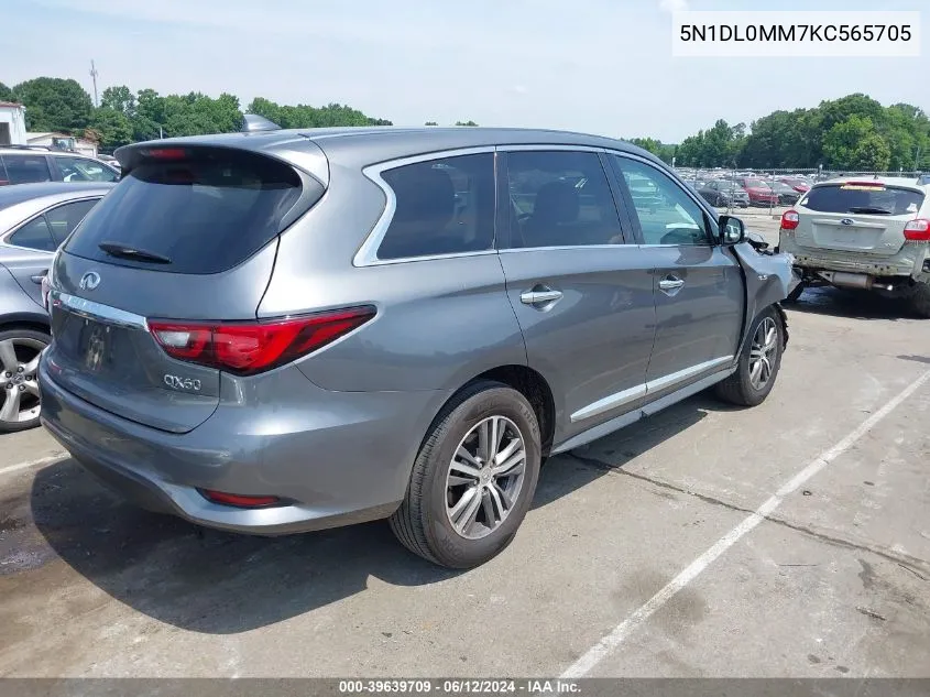 5N1DL0MM7KC565705 2019 Infiniti Qx60 Pure