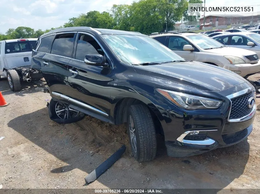 2019 Infiniti Qx60 Luxe VIN: 5N1DL0MN5KC521551 Lot: 39705236