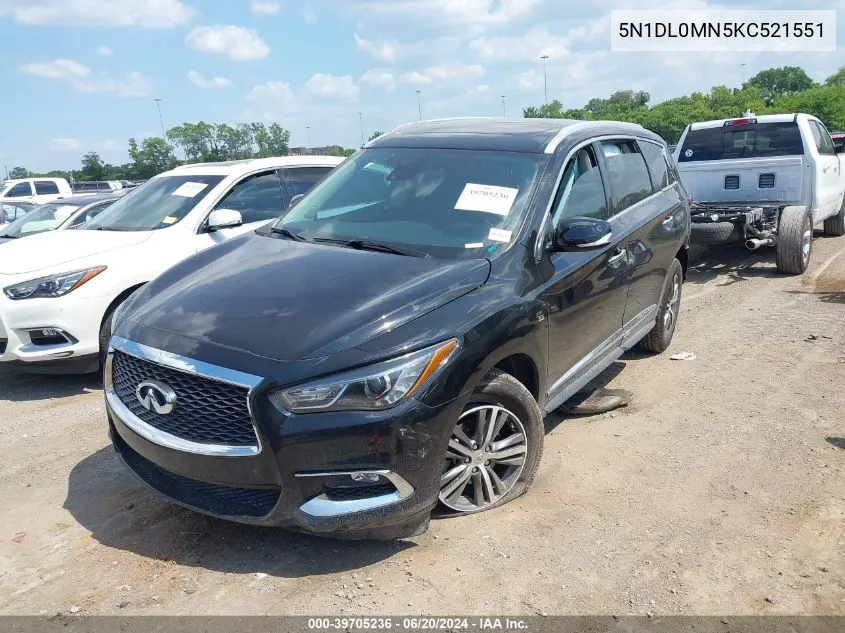 2019 Infiniti Qx60 Luxe VIN: 5N1DL0MN5KC521551 Lot: 39705236