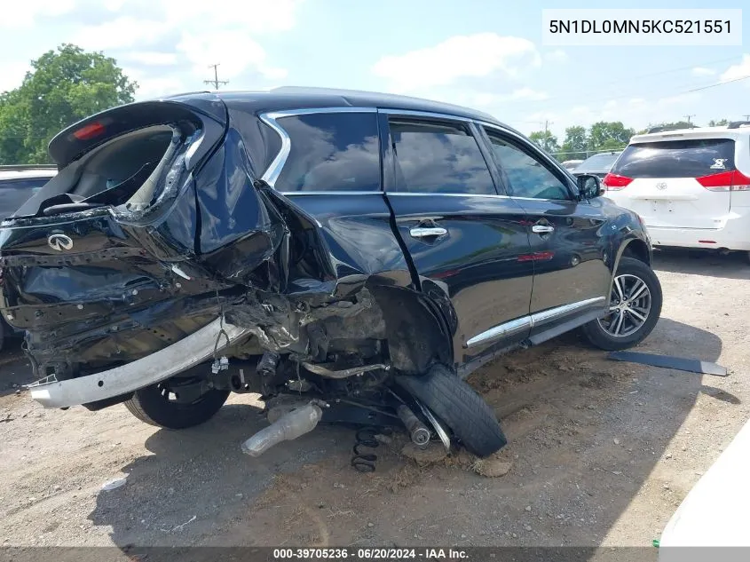 2019 Infiniti Qx60 Luxe VIN: 5N1DL0MN5KC521551 Lot: 39705236