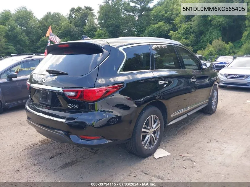 2019 Infiniti Qx60 Luxe VIN: 5N1DL0MM6KC565405 Lot: 39794115