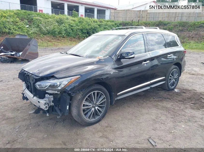 2019 Infiniti Qx60 Luxe VIN: 5N1DL0MM2KC557804 Lot: 39888174