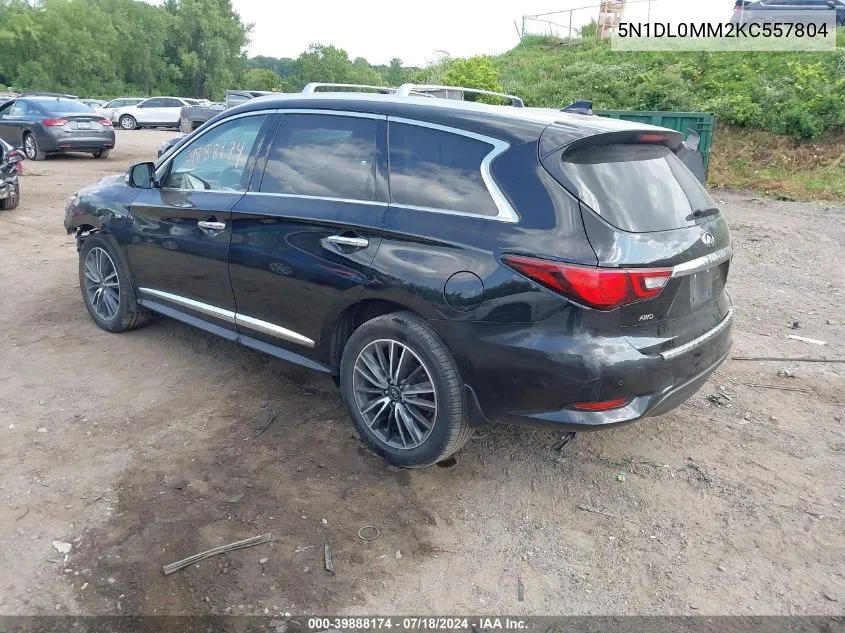 2019 Infiniti Qx60 Luxe VIN: 5N1DL0MM2KC557804 Lot: 39888174