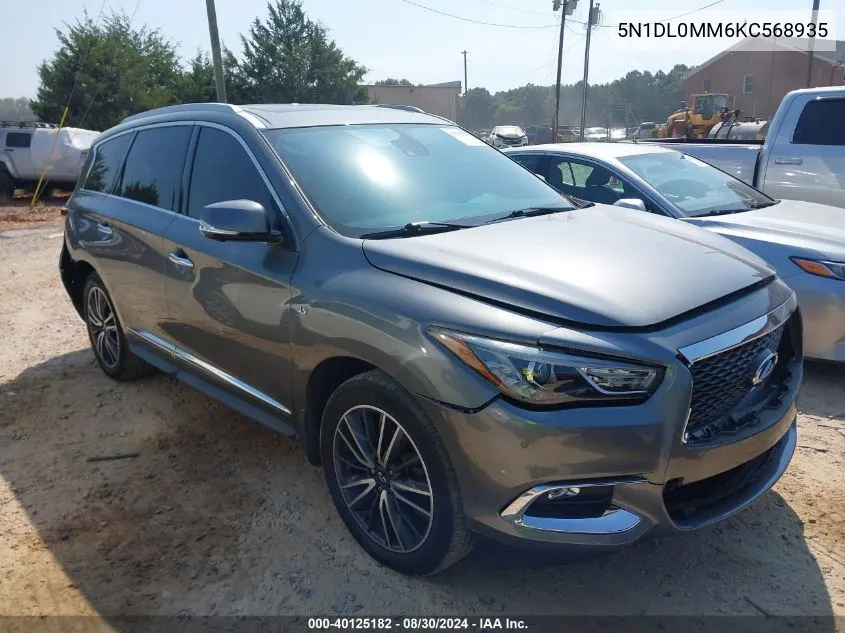 2019 Infiniti Qx60 Luxe VIN: 5N1DL0MM6KC568935 Lot: 40125182