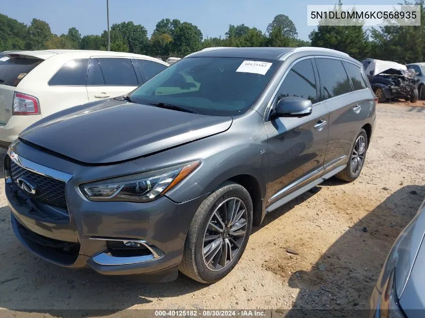 2019 Infiniti Qx60 Luxe VIN: 5N1DL0MM6KC568935 Lot: 40125182