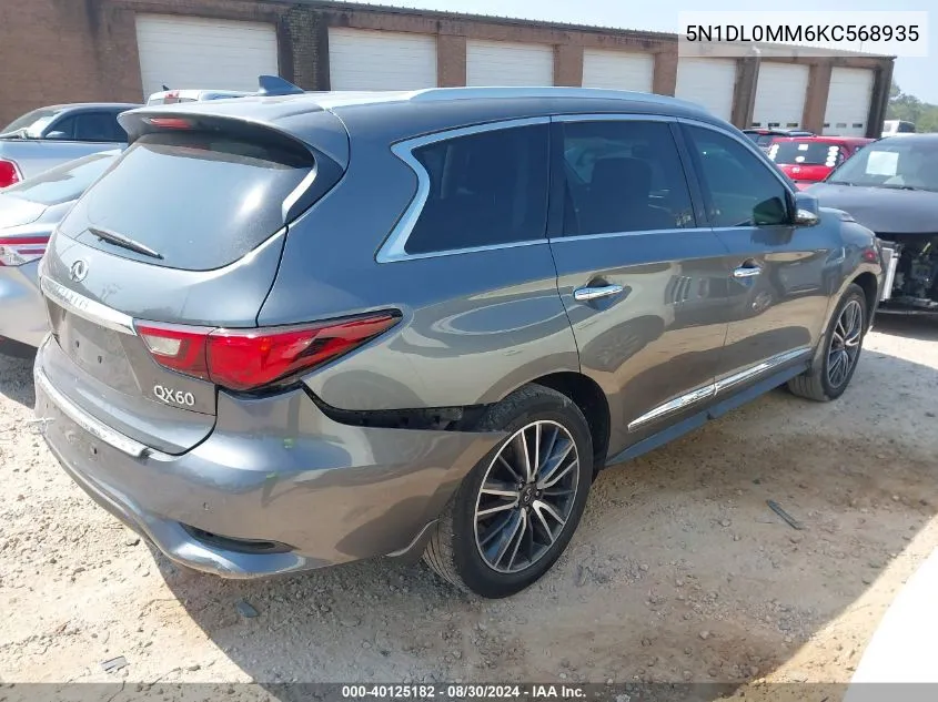 2019 Infiniti Qx60 Luxe VIN: 5N1DL0MM6KC568935 Lot: 40125182