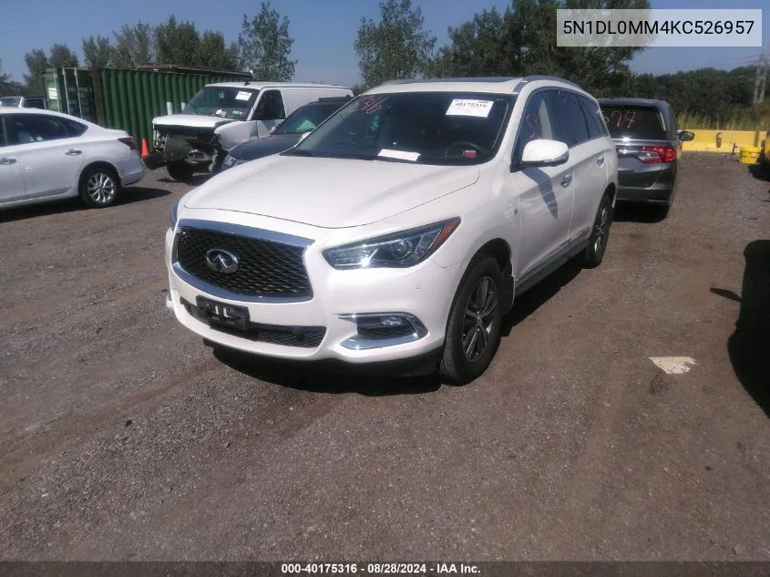 2019 Infiniti Qx60 Luxe VIN: 5N1DL0MM4KC526957 Lot: 40175316